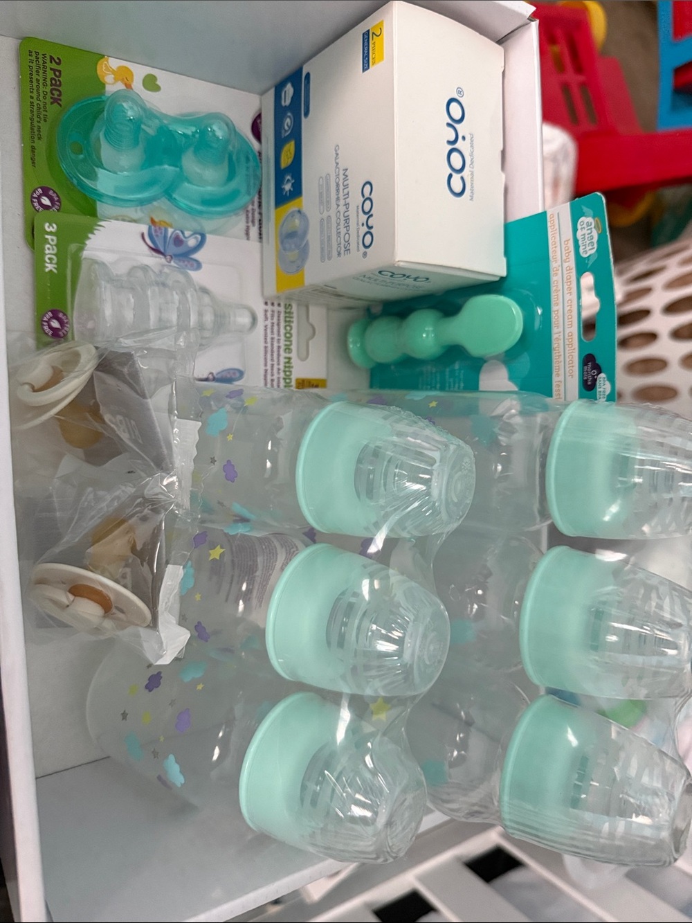 Mint Green Baby Bottles & Pacifier Set - Mint
